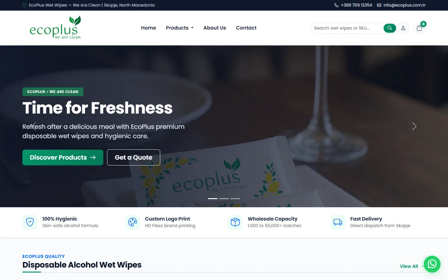 Ecoplus website homepage